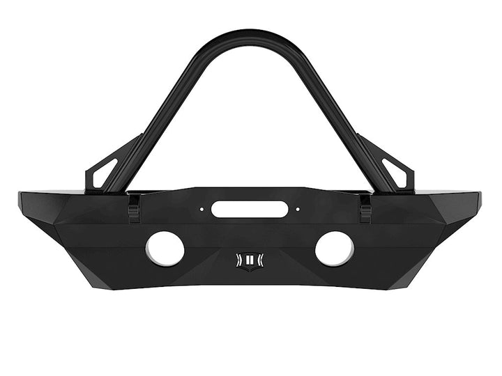 ICON Pro Series 07-18 JK Recessed Mid Width Winch Front Bumper w/Stinger & Tabs (25233)