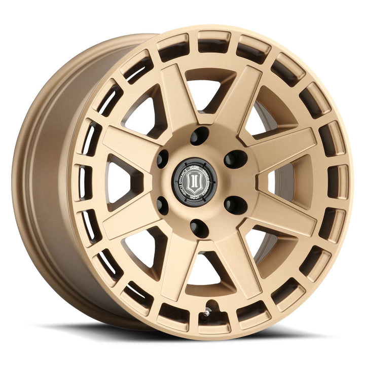 ICON Alloys Compass Satin Brass 17x8.5 6x135 6mm Offset 5" BS (3217856350BS)
