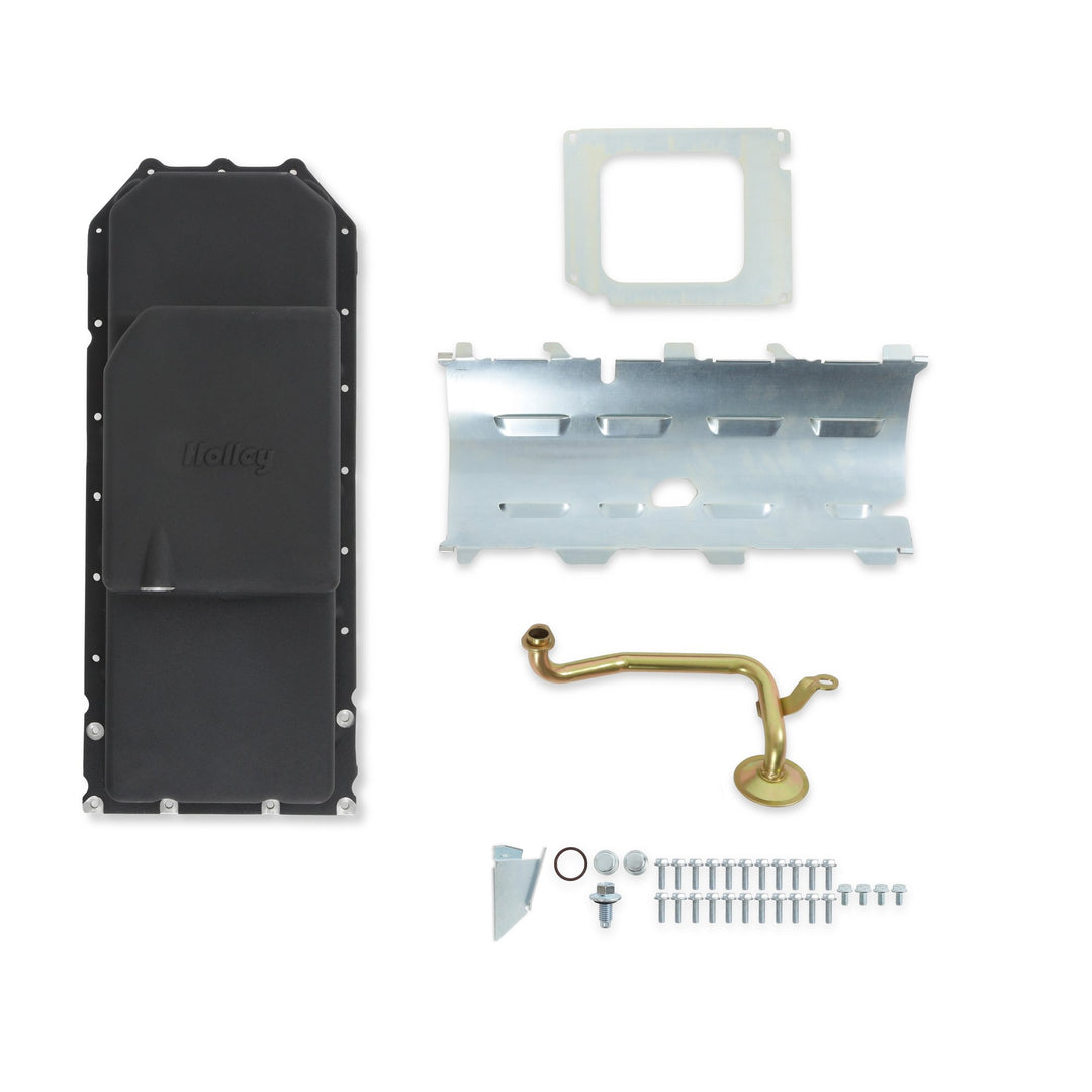 Holley Gen III Hemi Swap Oil Pan - Mid-Sump VVT - Black | SKU 302-61BK