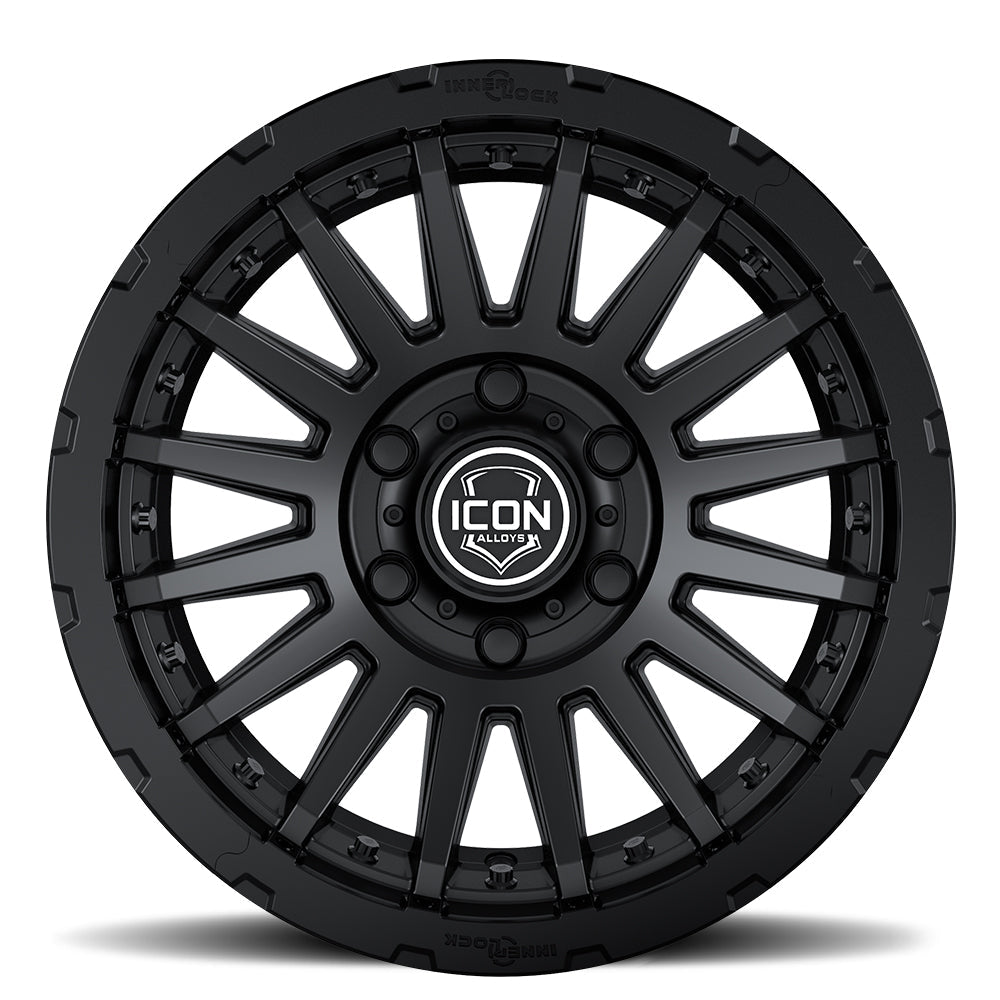 ICON Alloys Recon Pro Satin Black 17x8.5 8x170 6mm Offset 5" BS (23617858150SB)