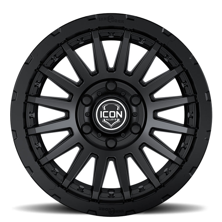 ICON Alloys Recon Pro Satin Black 18x9 6x5.5 25mm Offset 6" BS (23618909060SB)