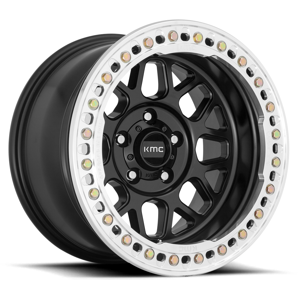 KMC KM235 Grenade Crawl Beadlock Wheel - Satin Black