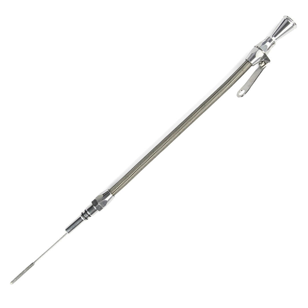 Lokar Hi-Tech Flexible Engine Dipstick - Chevy 502 Big Block Push into Pan