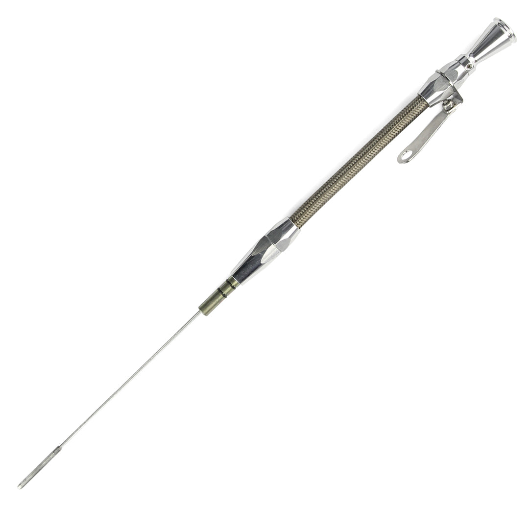 Lokar 24" Hi-Tech Flexible Engine Dipstick - Early Ford 289/302 Through Timing Chain Cover