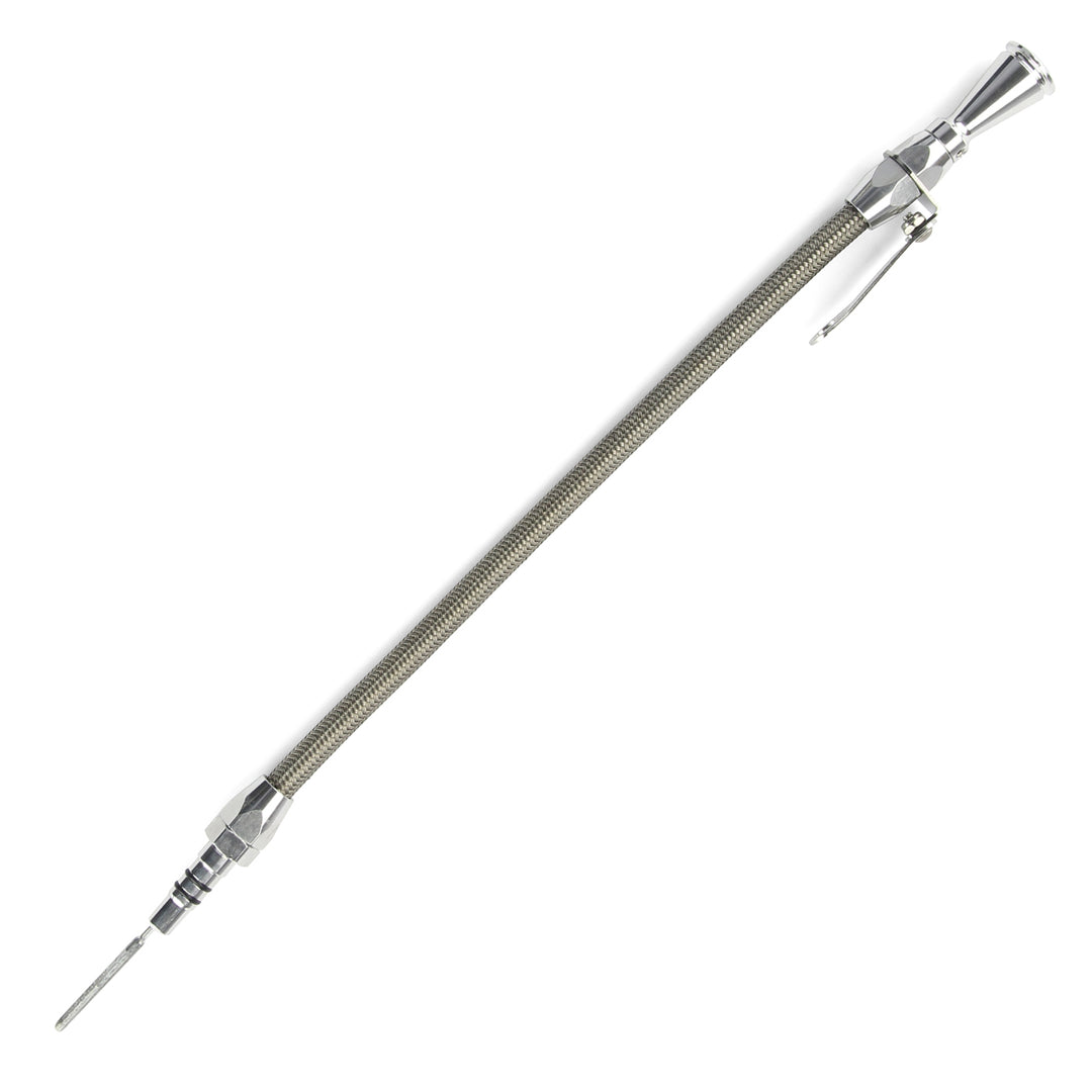 Lokar 24" Hi-Tech Flexible Engine Dipstick - Ford Big Block 460/514 (Crate Only) Push into Pan