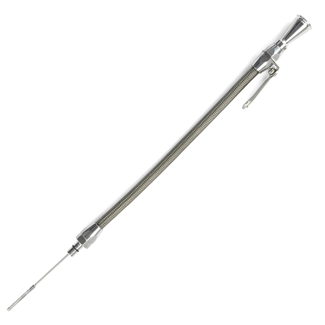 Lokar 24" Hi-Tech Flexible Engine Dipstick - 5.7L/6.1L Hemi Push into Block Passenger's Side/Rear Sump Truck Pan