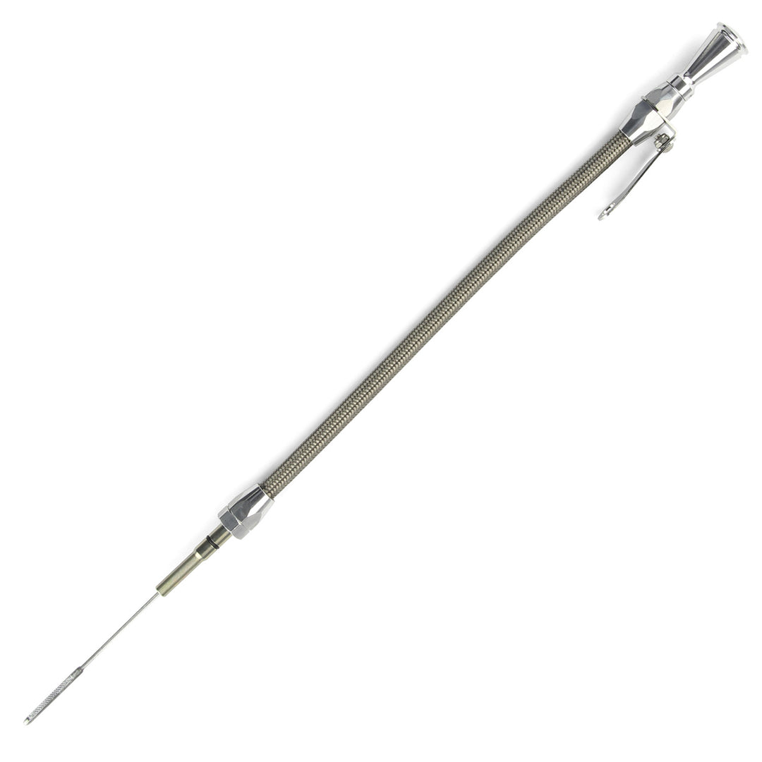 Lokar Hi-Tech Flexible Engine Dipstick - 1999 & Later GM LS Series Truck Push into Block Passenger's Side