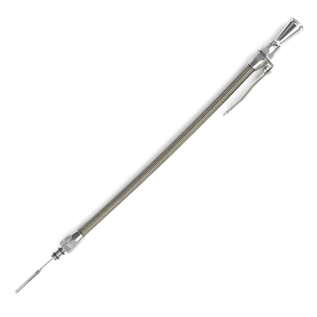Lokar Hi-Tech Flexible Engine Dipstick - 5.7L/6.1L Hemi Push into Pan Passenger's Side/Front Sump Car Pan