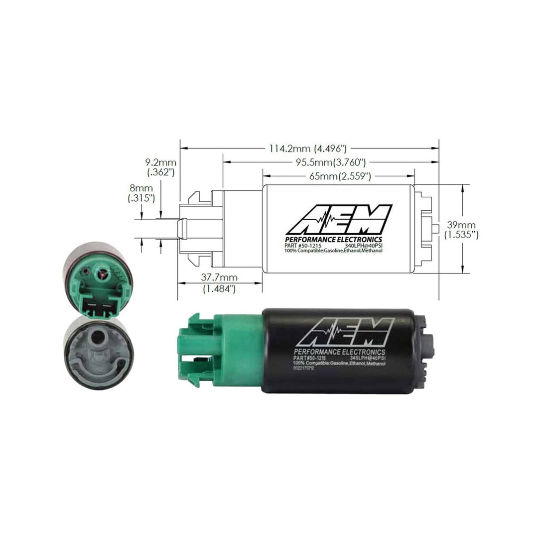 AEM 340LPH E85-Compatible High Flow In-Tank Fuel Pump | SKU 50-1215