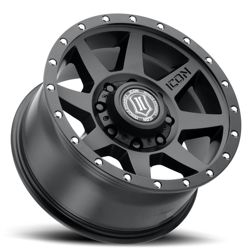ICON Alloys Rebound HD Satin Black 17x8.5 8x6.5 13mm Offset 5.25" BS (1817858052SB)