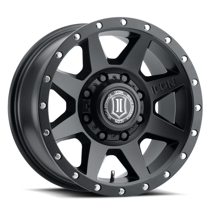 ICON Alloys Rebound HD Satin Black 17x8.5 8x6.5 13mm Offset 5.25" BS (1817858052SB)
