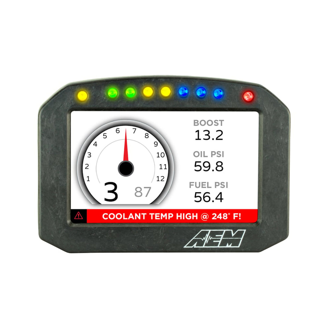 AEM CD-5FG Carbon GPS-Enabled Flat Panel Digital Dash Display | SKU 30-5602F