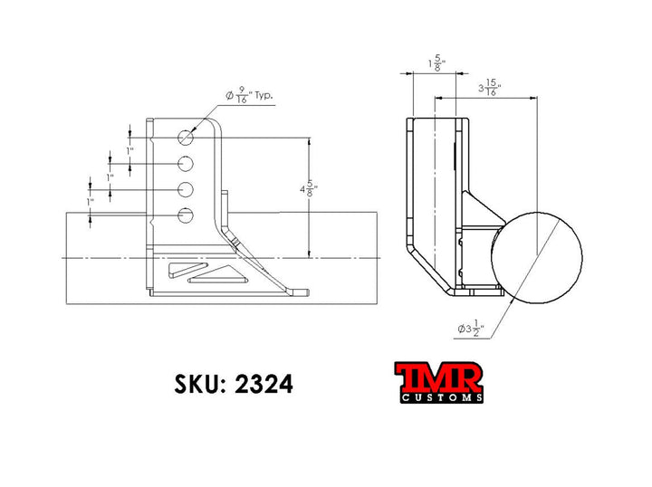 TMR Customs Universal Front Track Bar/Pan Hard Bar Kit