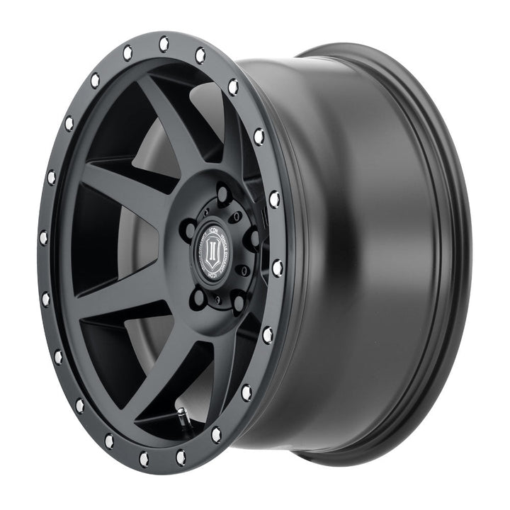 ICON Alloys Rebound Satin Black 17x8.5 5 X 4.5 0MM Offset 4.75" BS (1817856547SB)