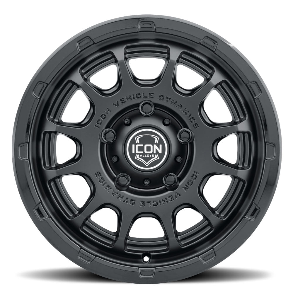 ICON Alloys Rancho Double Black 17x8.5 5 X 5.5 0mm Offset 4.75" BS (8417858647DB)