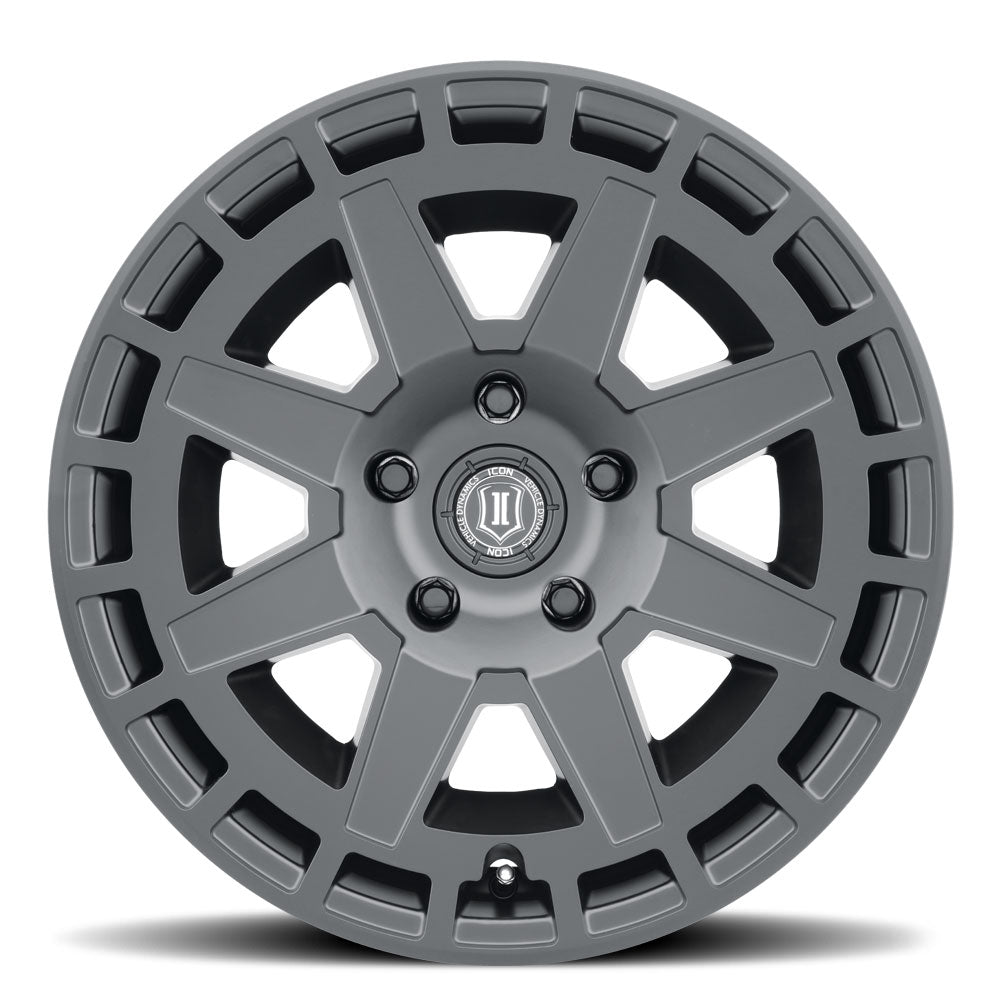 ICON Alloys Compass Satin Black 17x8.5 6x135 6mm Offset 5" BS (3217856350SB)