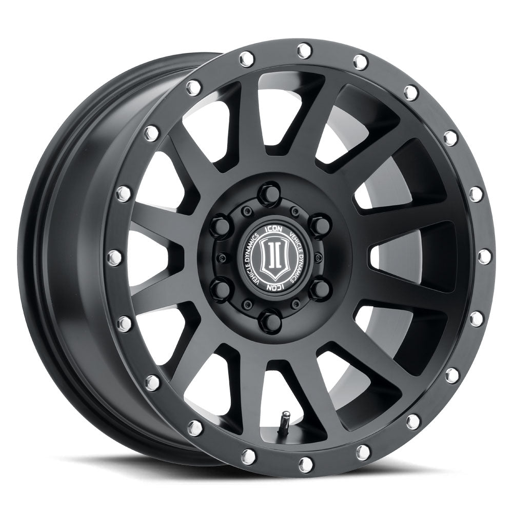 ICON Alloys Compression Satin Black 18x9 6x135 6mm Offset 5.25" BS (2018906352SB)