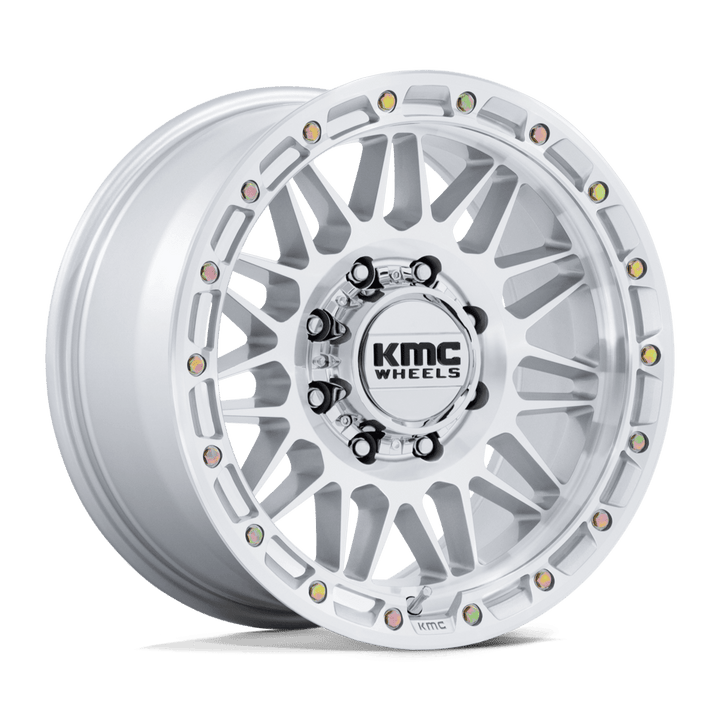 KMC KM555 Attack Wheel - Gloss Silver w/ Machined Face