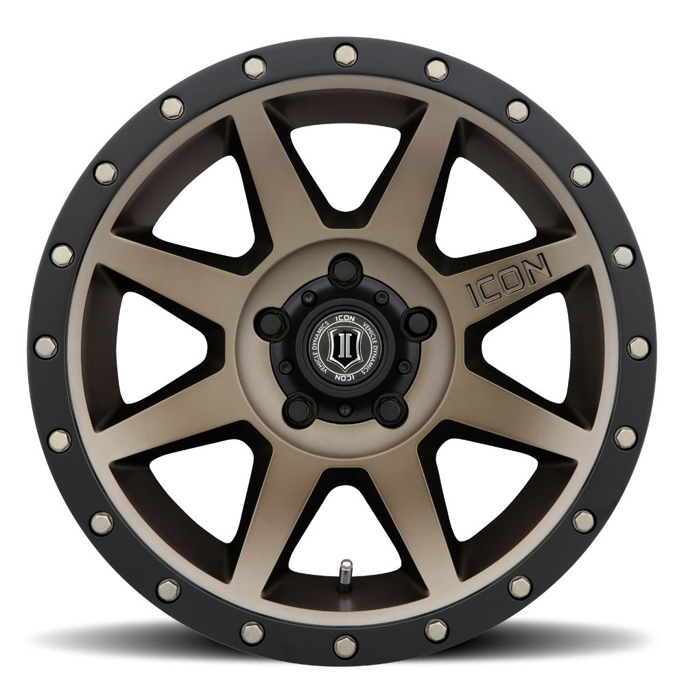 ICON Alloys Rebound Bronze 17x8.5 5x4.5 0mm Offset 4.75" BS (1817856547BR)