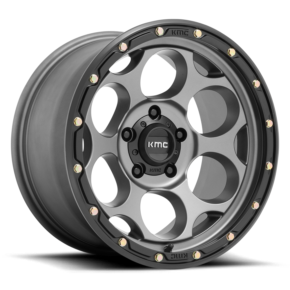 KMC KM541 Dirty Harry Wheel - Satin Gray w/ Black Lip
