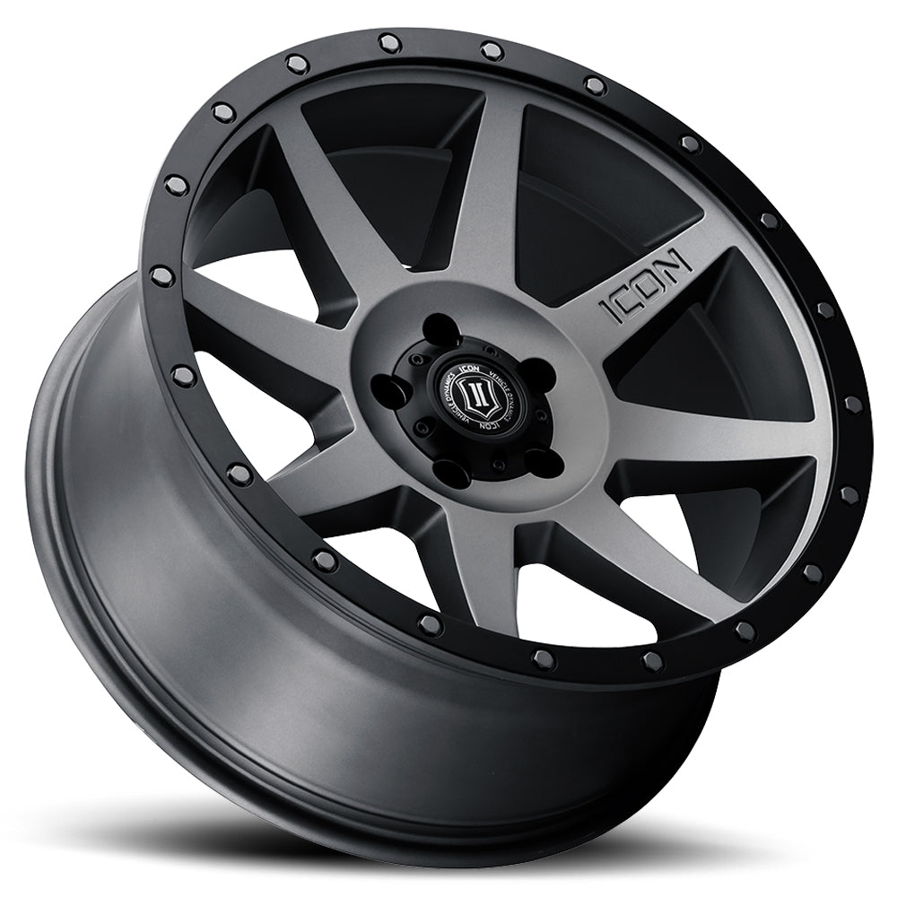 ICON Alloys Rebound Titanium 20x9 6x5.5 0mm Offset 5" BS (1820908350TT)