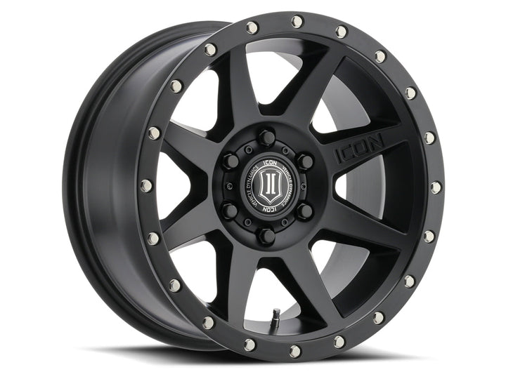 ICON Alloys Rebound Satin Black 18x9 5x5 -12mm Offset 4.5" BS (1818907345SB)