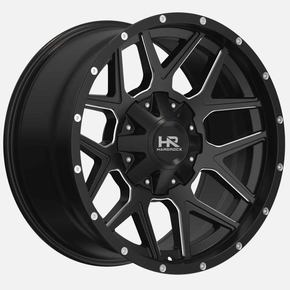 Hardrock Offroad Rugged | 20x9 | 8 On 170 | Offset 0 | Gloss Black with Milled Spokes | SKU H716-209070000GBM