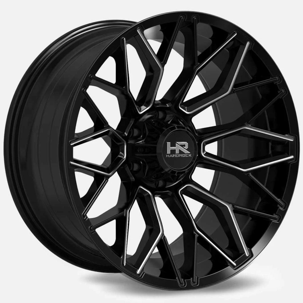 Hardrock Offroad Xcentric Xposed | 20x10 | 8 On 170 | Offset -19 | Gloss Black With Milled Spokes | SKU H509-201070119BM