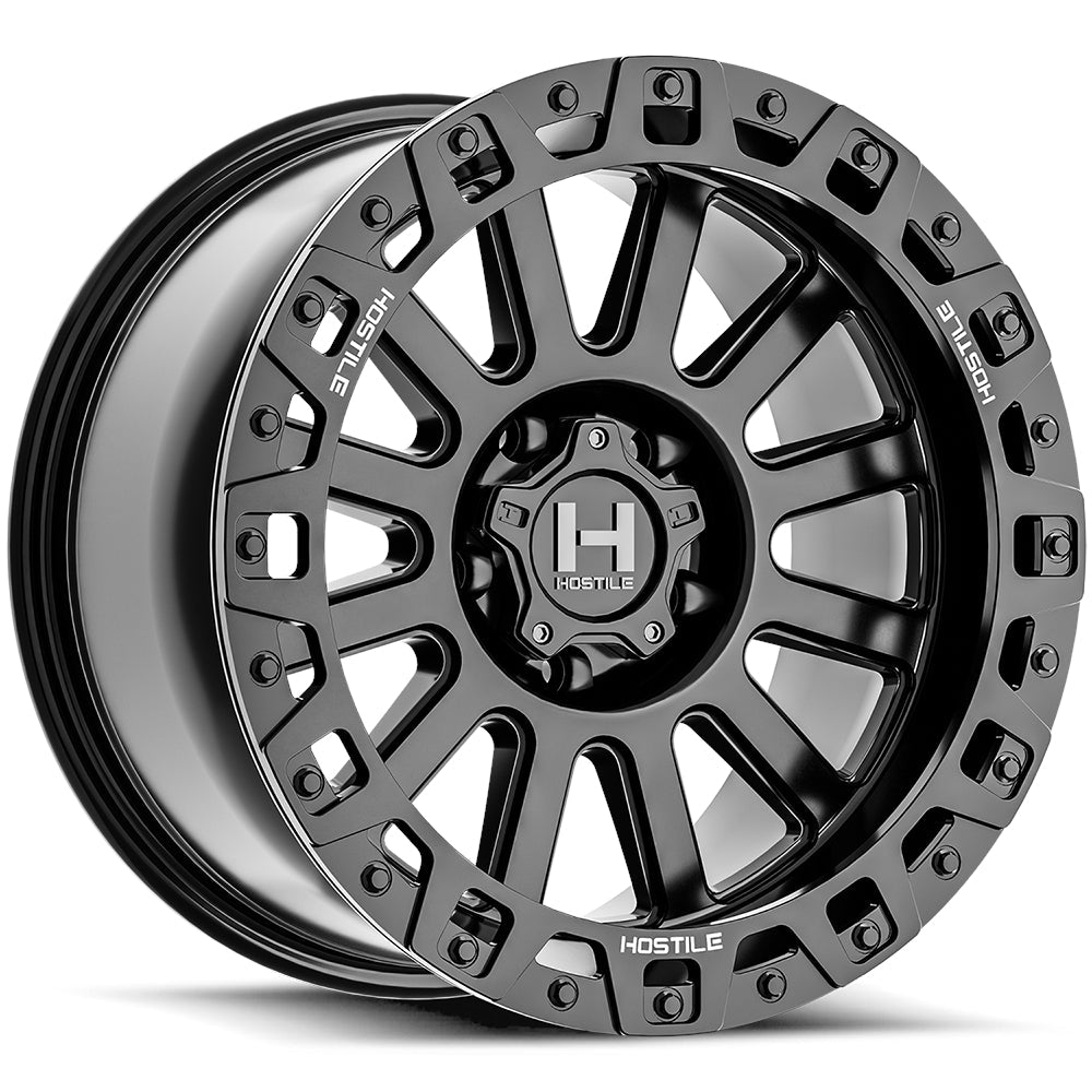 Hostile H139 Dominator | 20x9 | 6 On 135 | Offset 1 | Asphalt with Simulated Beadlock | SKU H139-2090613550SA