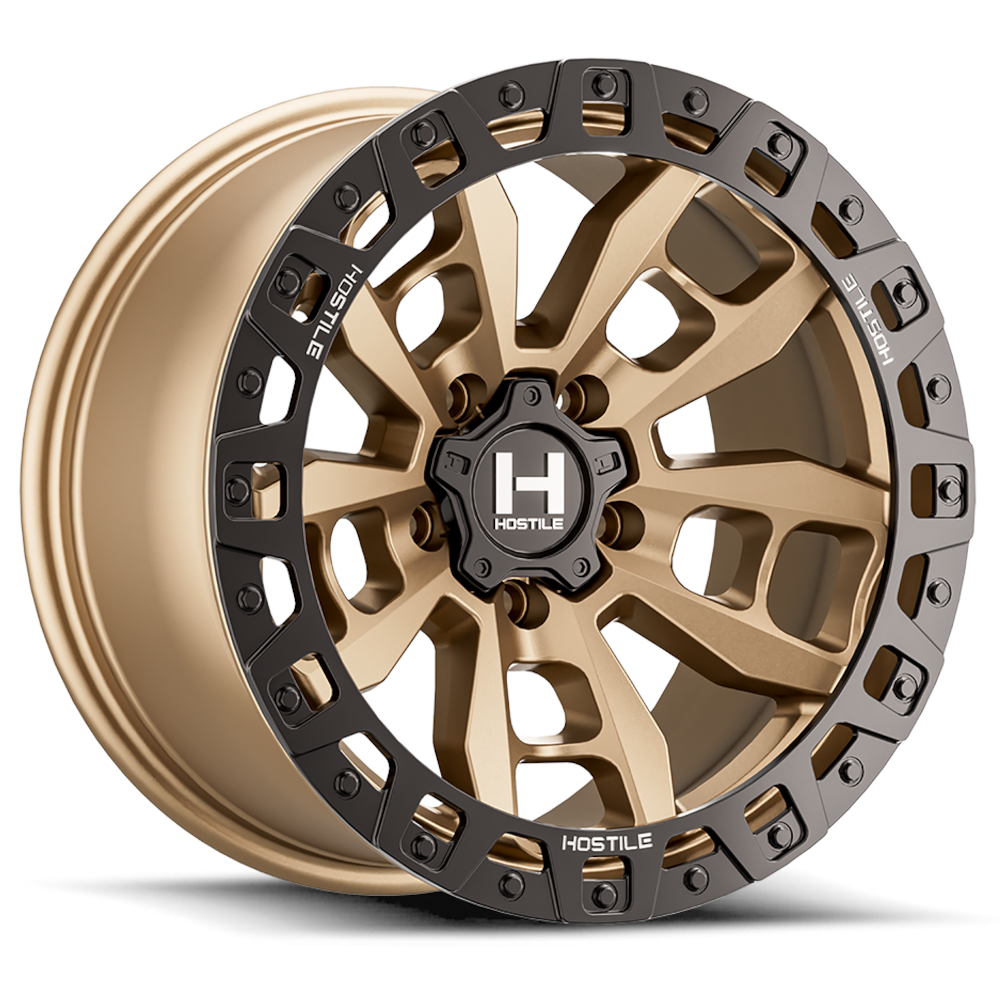 Hostile H130 Crandon | 17x9 | 5 On 127 | Offset 0 | Bronze with Black Simulated Beadlock | SKU H130-1790512750Z