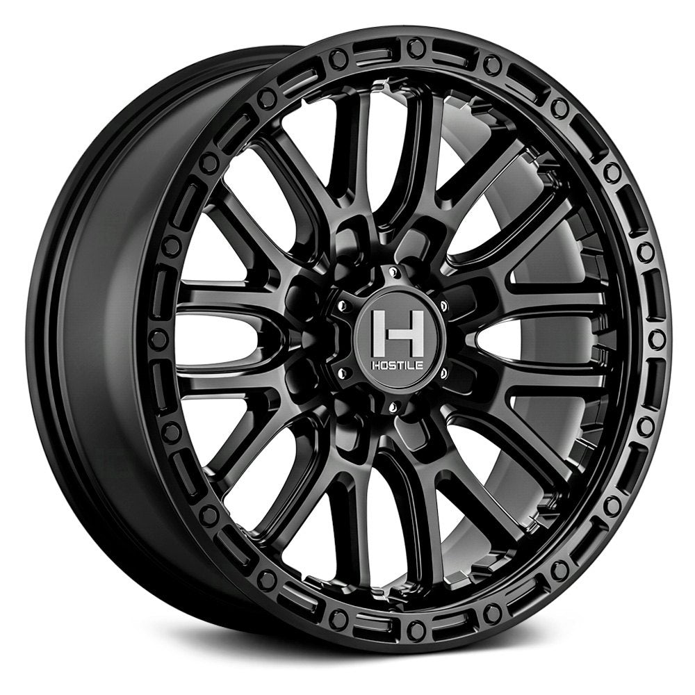 Hostile H135 Ridgecrest | 18x9 | 8 On 170 | Offset 12 | Satin Black (Asphalt) | SKU H135-1890817055A