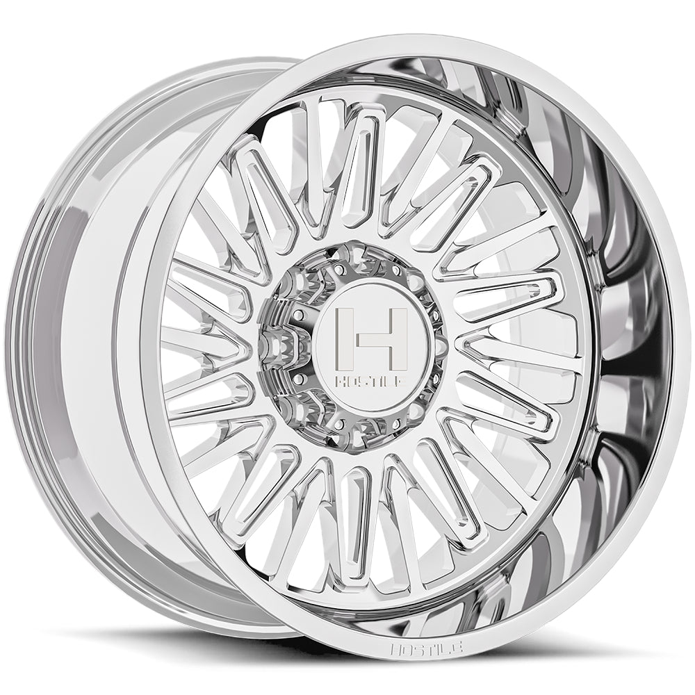 Hostile H143 Rampage | 20x10 | 8 On 165.1 | Offset -19 | Chrome (Armor Plated) | SKU H143-2010816547C