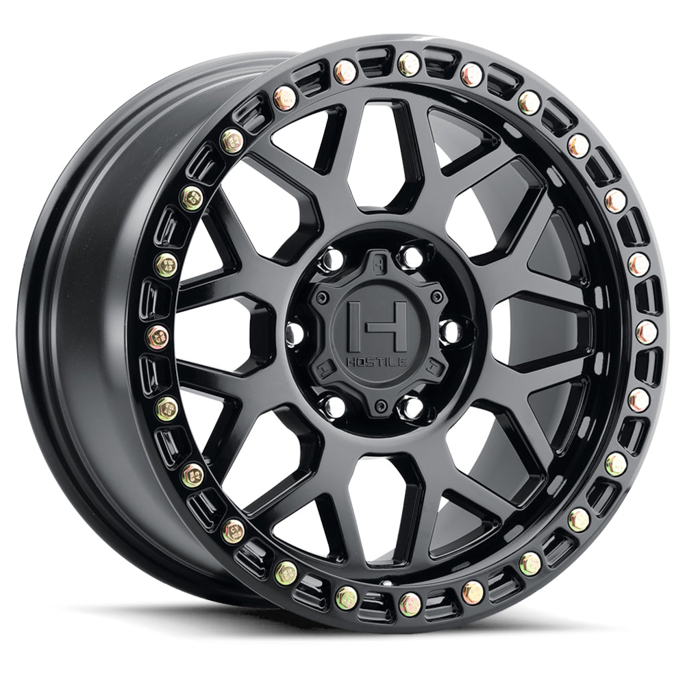 Hostile H601 Rapture | 18x9 | 6 On 135 | Offset 0 | Gloss Black | SKU H601-1890613550GA