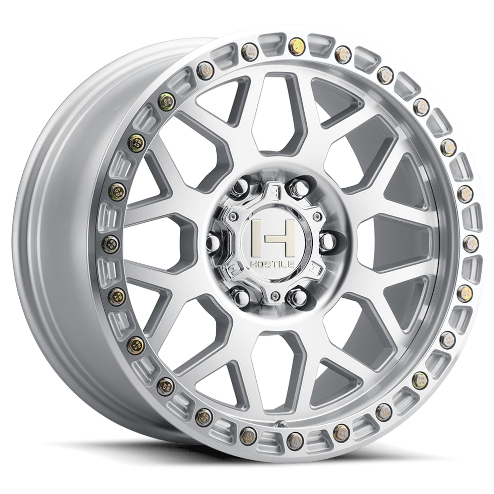 Hostile H601 Rapture | 18x9 | 6 On 139.7 | Offset 0 | Gloss Silver with Machined Spokes | SKU H601-1890655050M