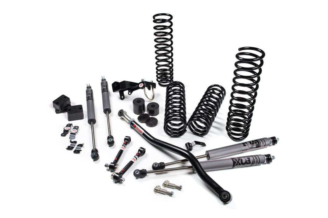 2007-2018 Jeep Wrangler JK J-Venture 2.5 Inch Lift Kit 4 Door with FOX 2.0 Adventure Series Shocks | JKS JSPEC102KFA