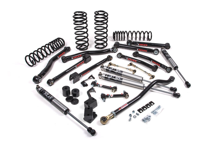 2018-2027 Jeep Wrangler JL J-Krawl 2.5 Inch Lift Kit 4 Door with FOX 2.0 Performance Series Shocks Heavy Duty Rate Coils Flex End Control Arms | JKS JSPEC126KFP