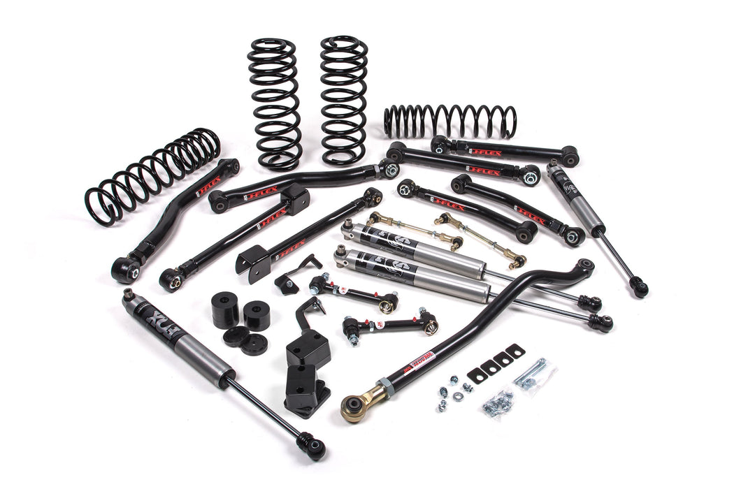 2018-2027 Jeep Wrangler JL J-Krawl 3.5 Inch Lift Kit 4 Door with FOX 2.0 Performance Series Shocks Heavy Duty Rate Coils Flex End Control Arms | JKS JSPEC128KFP