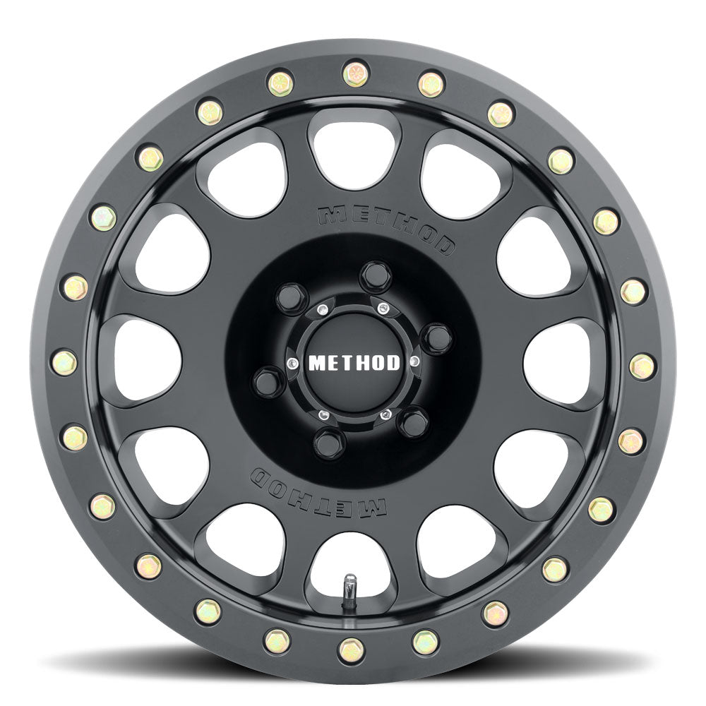 Method Race Wheels Beadlock MR105 | 17x9 | 6 On 139.7 | Offset -38 | Matte Black | Lip 1.77"
