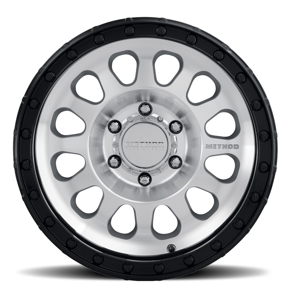 Method Race Wheels MR315 | 17x8.5 | 6 On 139.7 | Offset 0 | Machined Gloss Black Lip | Lip 1.65"
