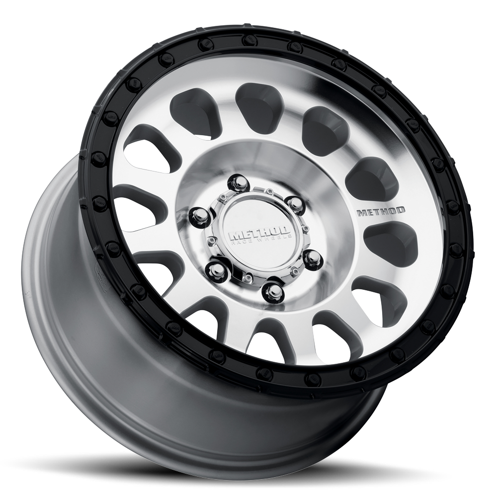 Method Race Wheels MR315 | 17x8.5 | 6 On 139.7 | Offset 0 | Machined Gloss Black Lip | Lip 1.65"
