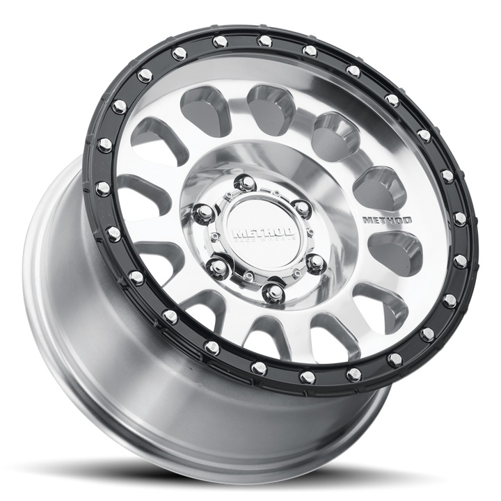 Method Race Wheels MR315 | 17x8.5 | 6 On 139.7 | Offset 0 | Polished Gloss Black Lip | Lip 1.65"