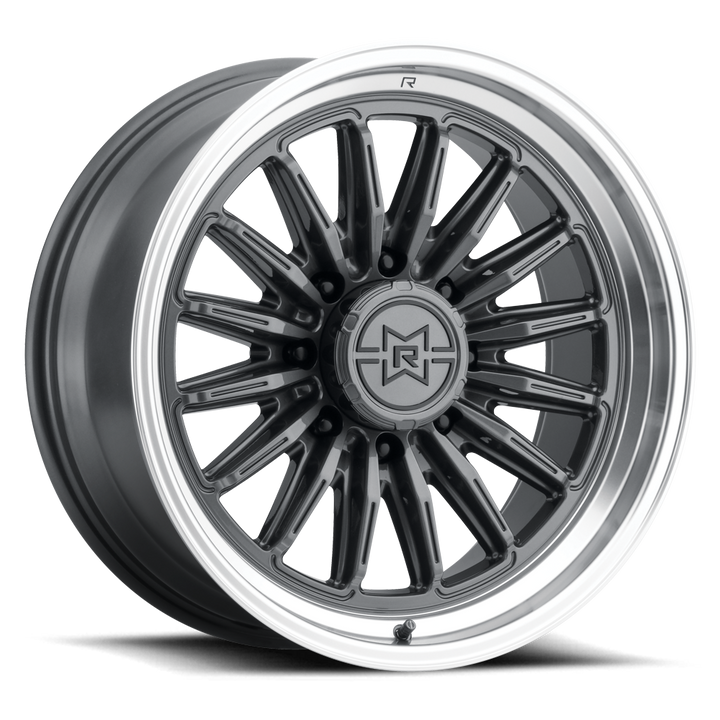 Method Race Wheels MR803 Raised | 22x10 | 8 On 165.1 | Offset -18 | Gloss Titanium Machined Lip