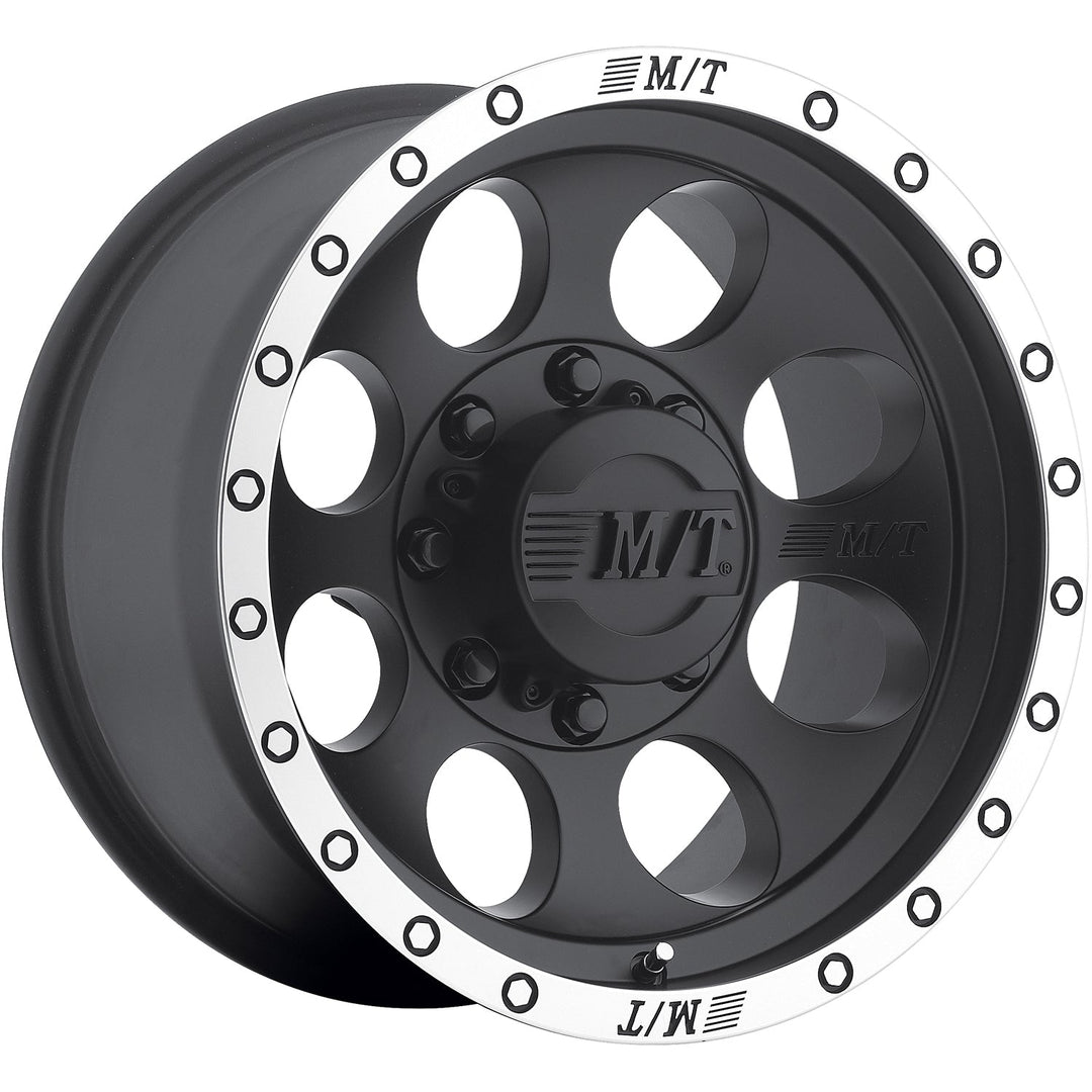Mickey Thompson Classic Baja Lock | 16x8 | 8 On 165.1 | Offset -12 | Matte Black with Simulated Beadlock | SKU 226100017
