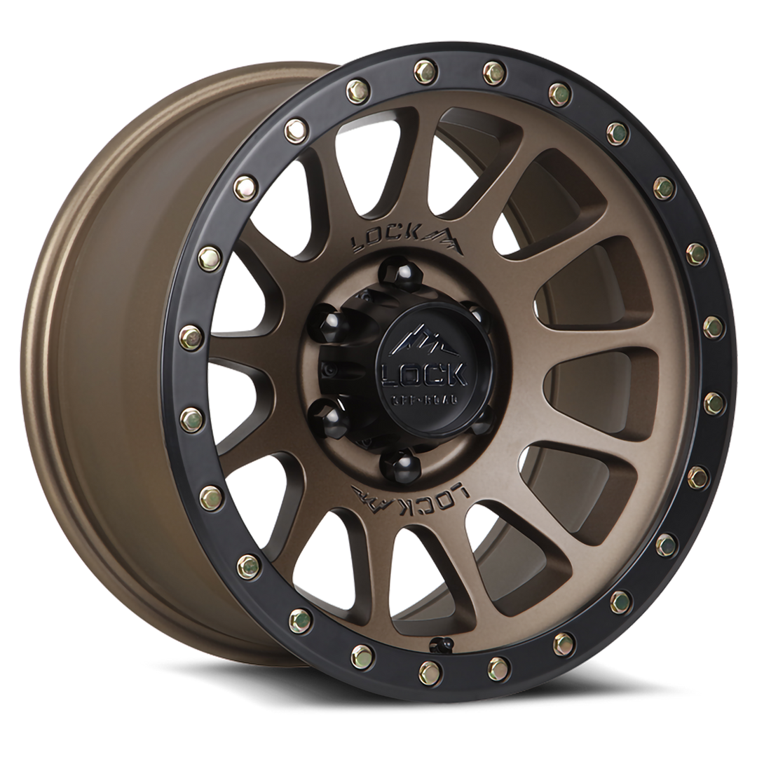 Lock Offroad Yosemite | 20x10 | 6 On 139.7 | Offset -18 | Matte Desert Bronze with Matte Black Ring | SKU YOSEMITE-2169MRMBR