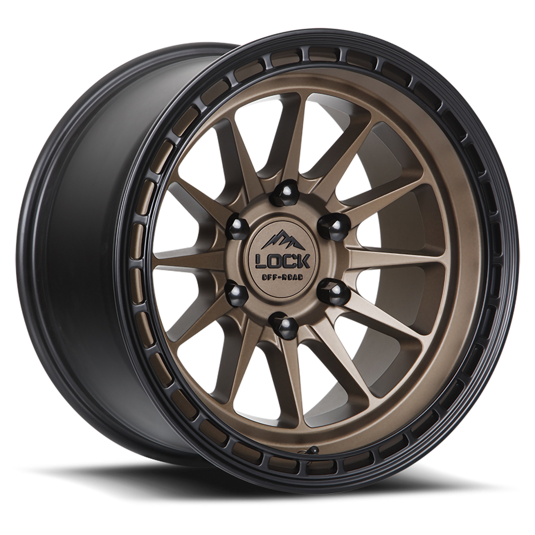 Lock Offroad Baja | 17x9 | 6 On 139.7 | Offset 0 | Matte Desert Bronze with Matte Black Ring | SKU BAJA-7969MRMBR
