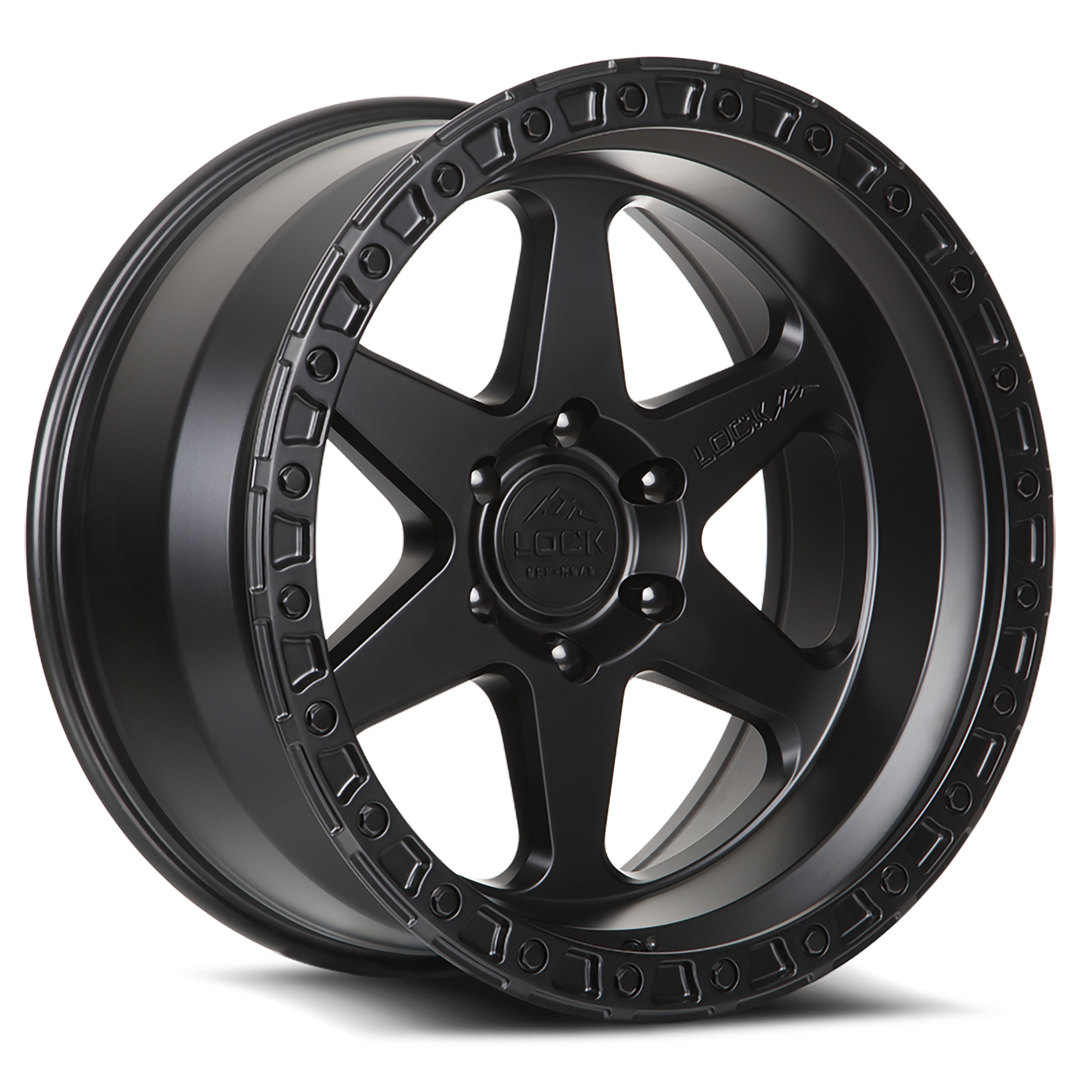 Lock Offroad Olympus | 18x9 | 6 On 139.7 | Offset -12 | Matte Black with Matte Black Ring | SKU OLYMPUS-8969MB