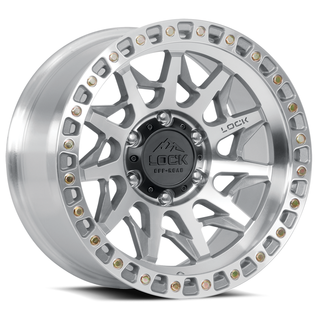 Lock Offroad Lunatic | 17x9 | 6 On 139.7 | Offset -12 | Machined with Clear Coat | SKU LUNATIC-7969MC