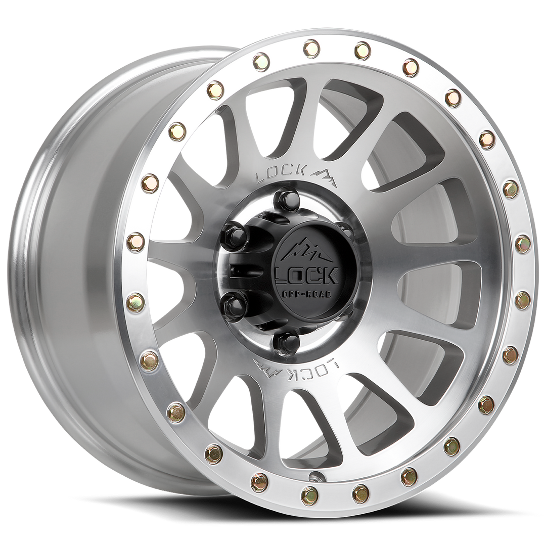 Lock Offroad Yosemite | 17x9 | 6 On 139.7 | Offset 0 | Machined with Clear Coat | SKU YOSEMITE-7969MC
