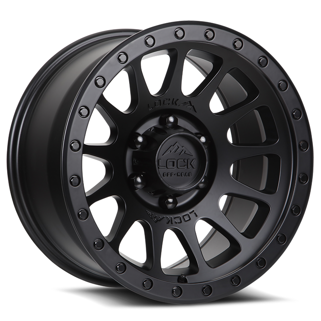 Lock Offroad Yosemite | 20x10 | 6 On 139.7 | Offset -18 | Matte Black with Matte Black Ring | SKU YOSEMITE-2169MB