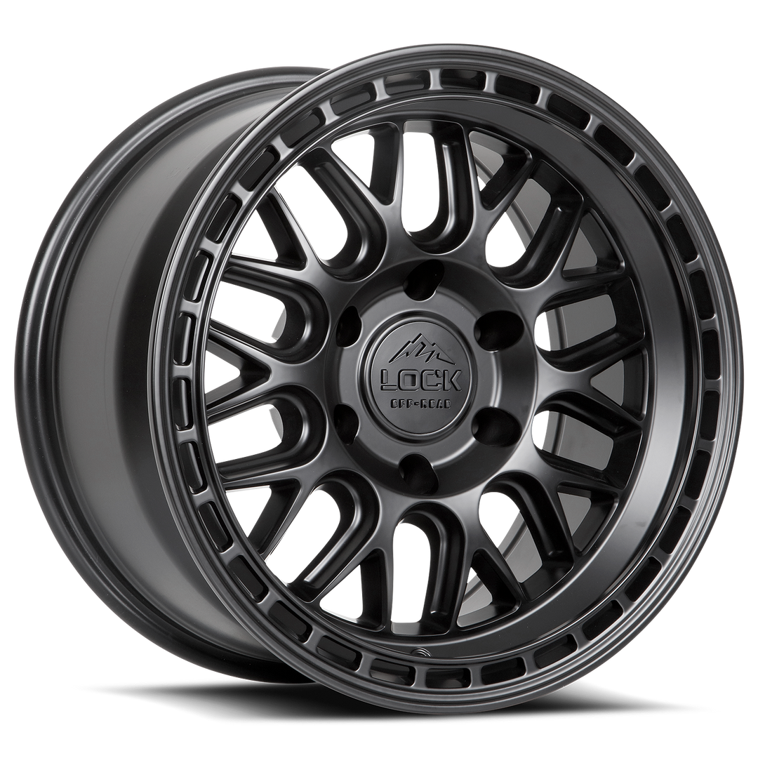 Lock Offroad Onyx | 17x9 | 6 On 139.7 | Offset -12 | Matte Black with Matte Black Ring | SKU ONYX-7969MB12N